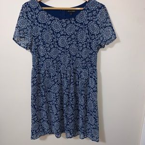 Blue dress with floral design